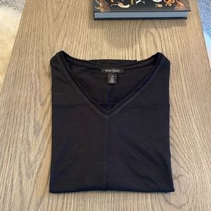 WHBM, size XS, black v-neck tee.